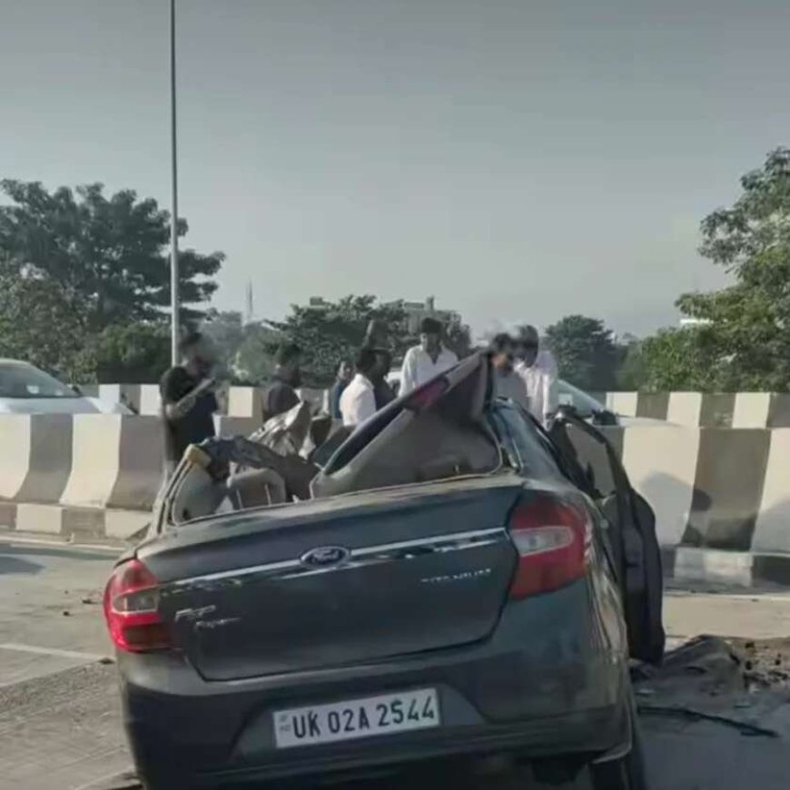 हल्द्वानी में गौला फ्लाईओवर पर रफ्तार का कहर, कार पलटने से दो युवकों की मौत; युवक-युवती गंभीर