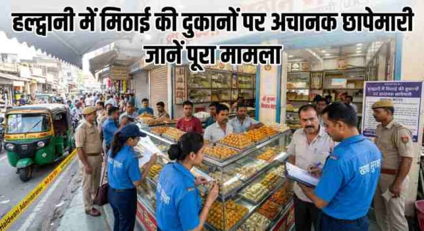 हल्द्वानी में मिठाई, बताशे की दुकानों पर अचानक छापेमारी, जानें पूरा मामला